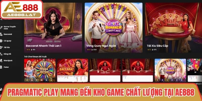 Pragmatic Play mang đến kho game chất lượng tại AE888