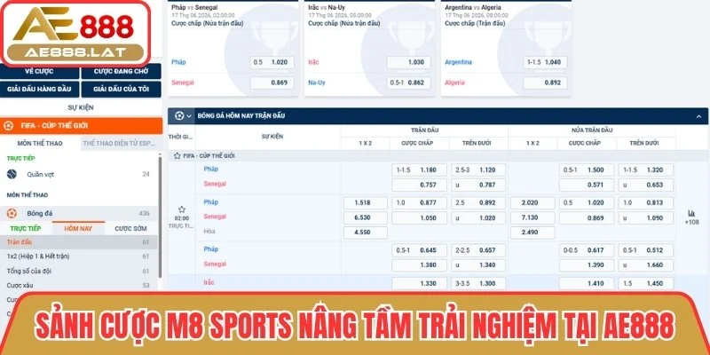 M8 Sports nâng tầm trải nghiệm tại AE888